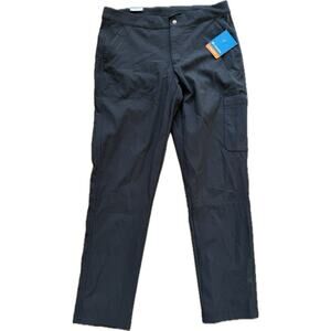 NWT Columbia Fleece Lined Pants Women's 12 Black Warm Snow Hiking Outdoor Travel